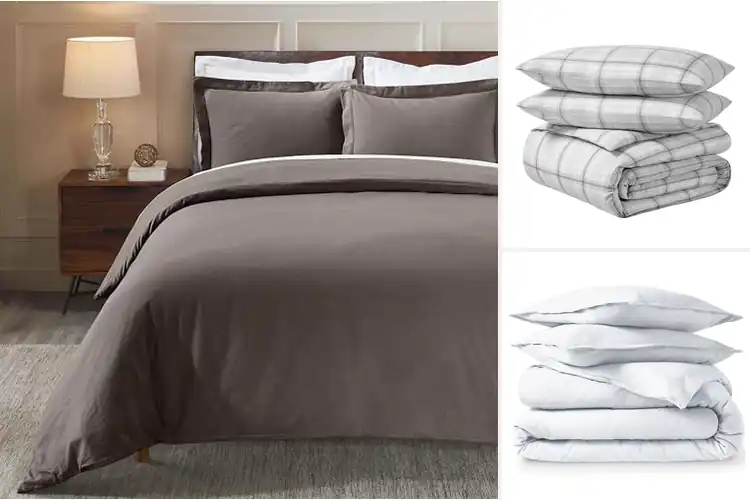 Detailed view of Best Brushed Flannel Duvet Covers