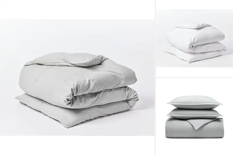 Detailed view of Best Brushed Organic Flannel Duvet Covers