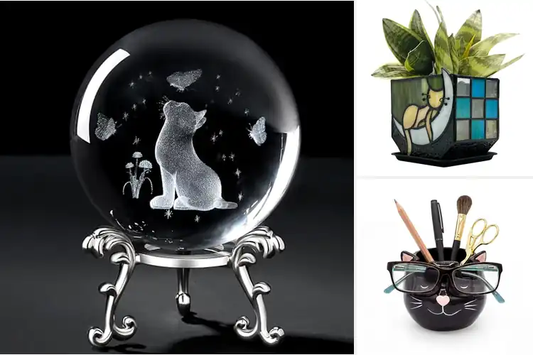 Detailed view of Best Cat Lover Gift Glass Decor: 10 Elegant Feline Treasures