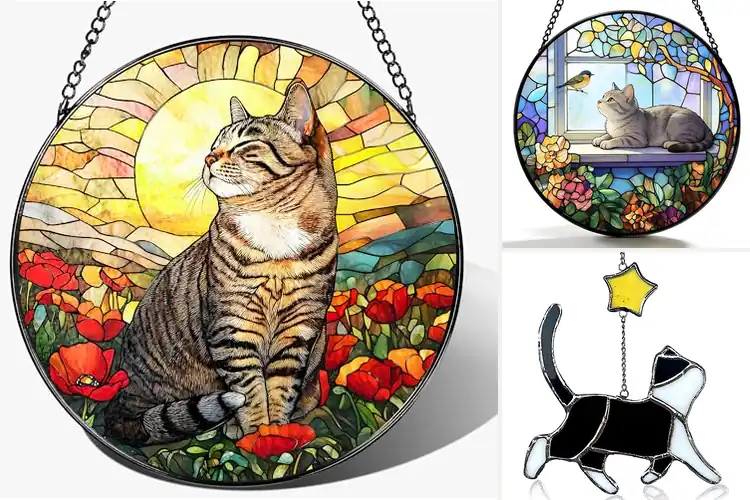 Detailed view of Best Cat Lover Gift Window Decor