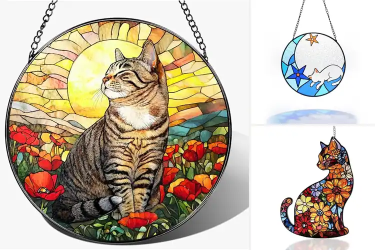 Detailed view of Best Cat Lover Stained Glass Gift For Cat Lovers