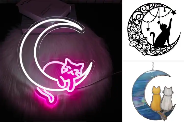 Detailed view of Best Cat Moon Decorations