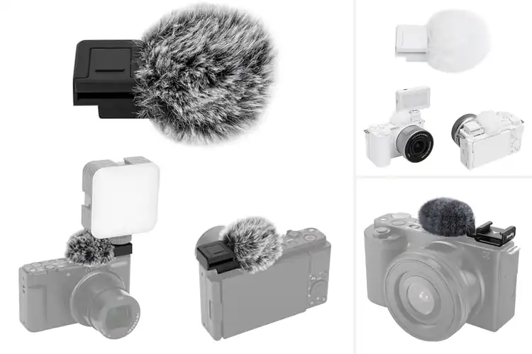 Detailed view of Best Cold Shoe Wind Muff For Sony ZV