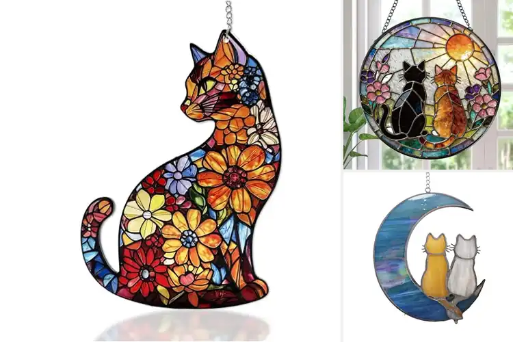 Detailed view of Best Glass Cat Suncatchers For Windows