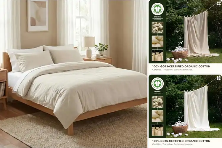 Detailed view of Best GOTS Certified Duvet Cover