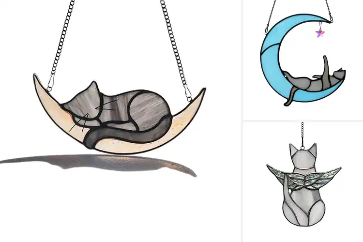 Detailed view of Best Grey Cat Suncatchers to Brighten Your Space