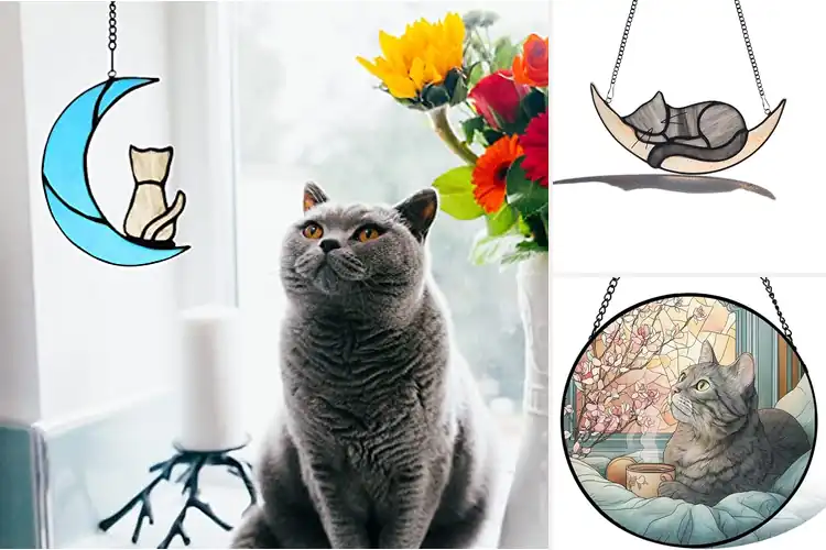 Detailed view of Best Grey Tabby Cat Glass Ornament