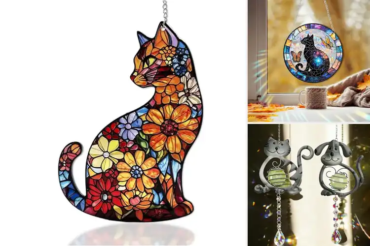 Detailed view of Best Hanging Cat Window Decorations