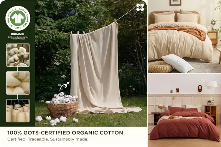 Detailed view of Best King Size Organic Duvet Covers