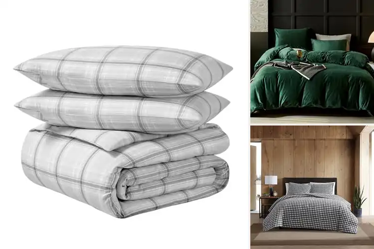 Detailed view of Best Machine Washable Flannel Duvet Covers