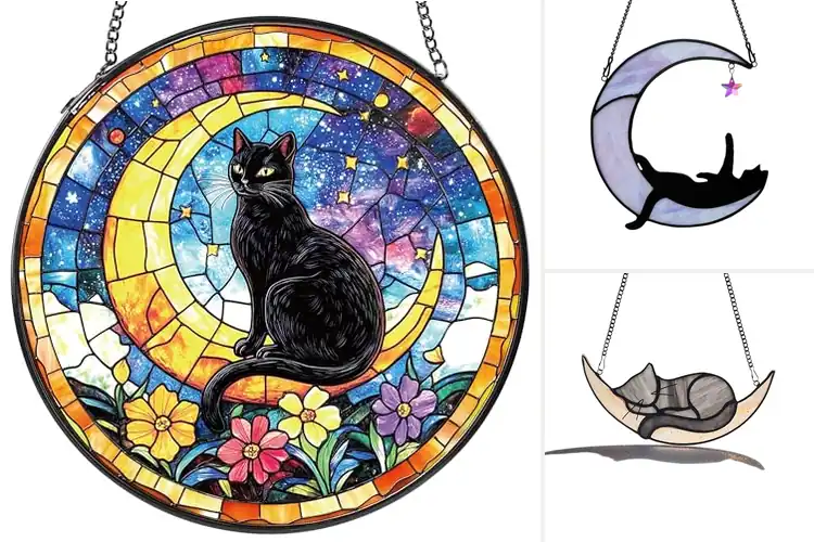 Detailed view of Best Moon And Cat Window Hangings