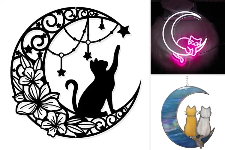 Detailed view of Best Moon Cat Decorations for Cozy Charm