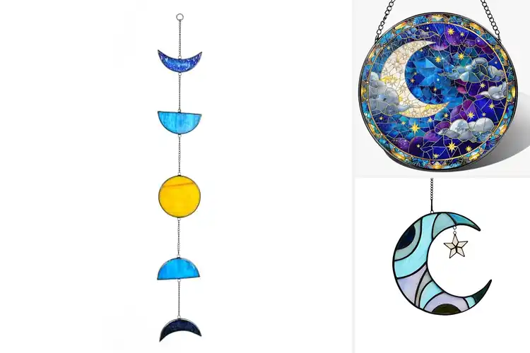 Detailed view of Best Moon Decor Glass Hanging For Windows