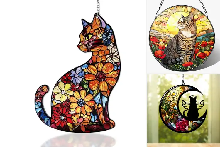 Detailed view of Best Window Suncatcher Cat: Brighten Your Space with Charm